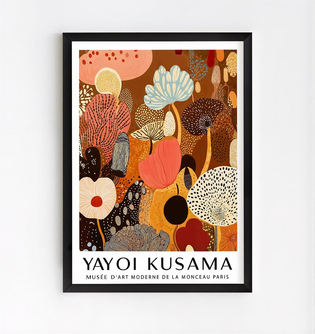 Yayoi Kusama inspired floral art print