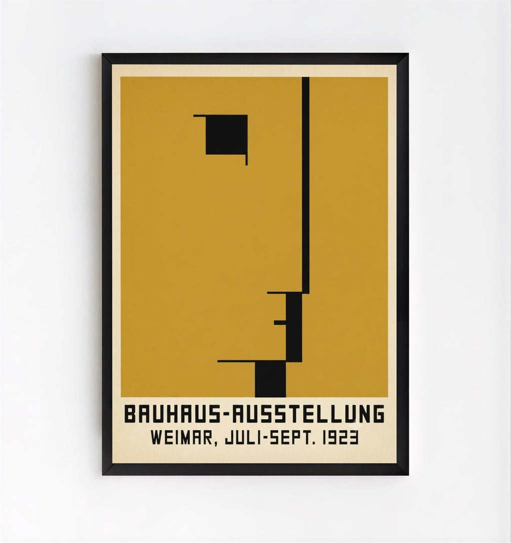 Minimalist geometric Bauhaus exhibition art print