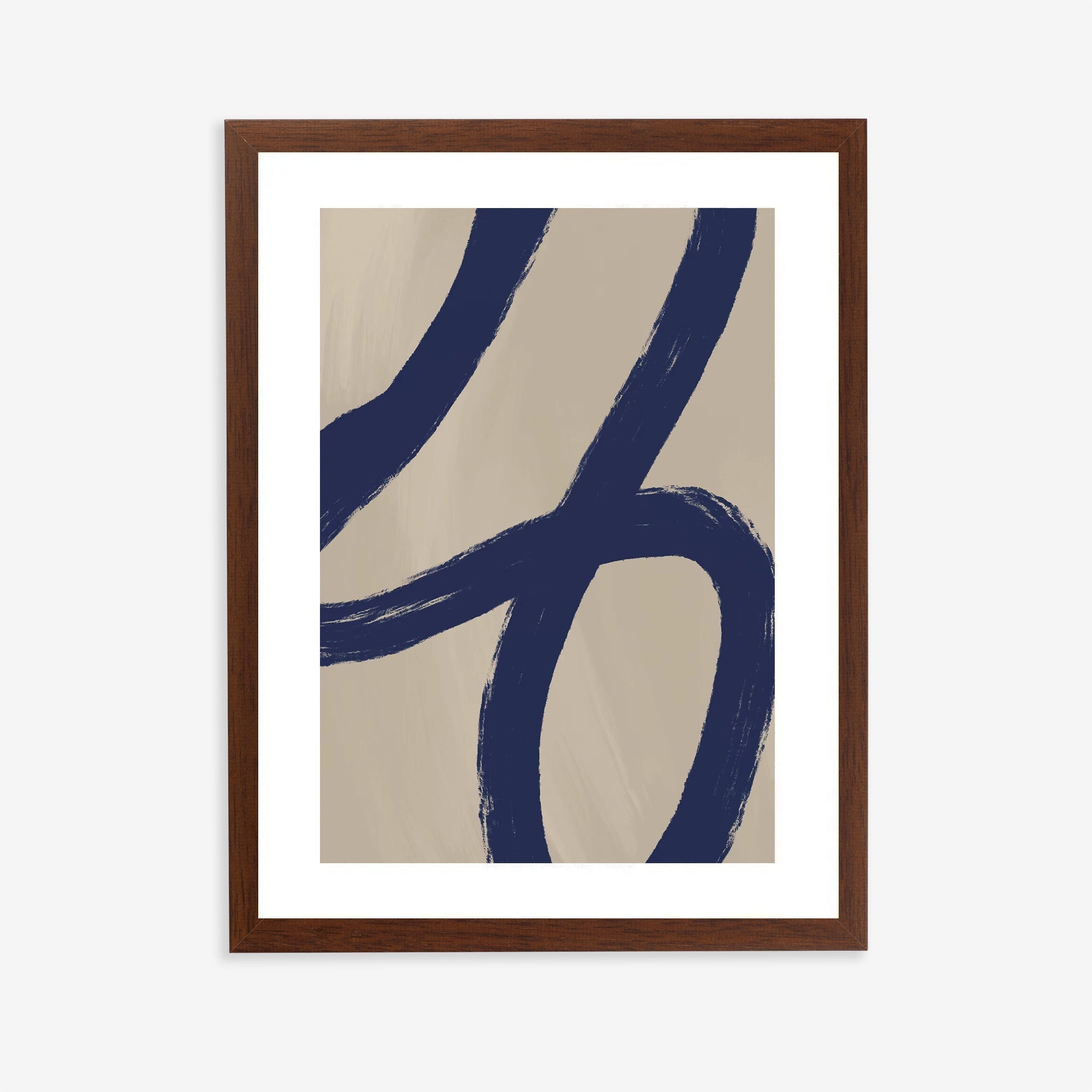 Minimalist abstract navy blue wall art print