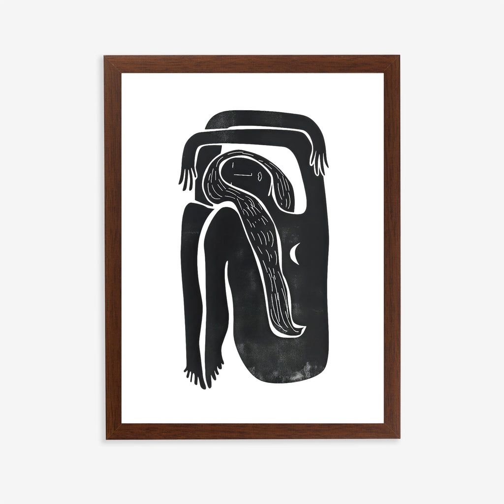 Abstract Minimalist Black Line Art Print