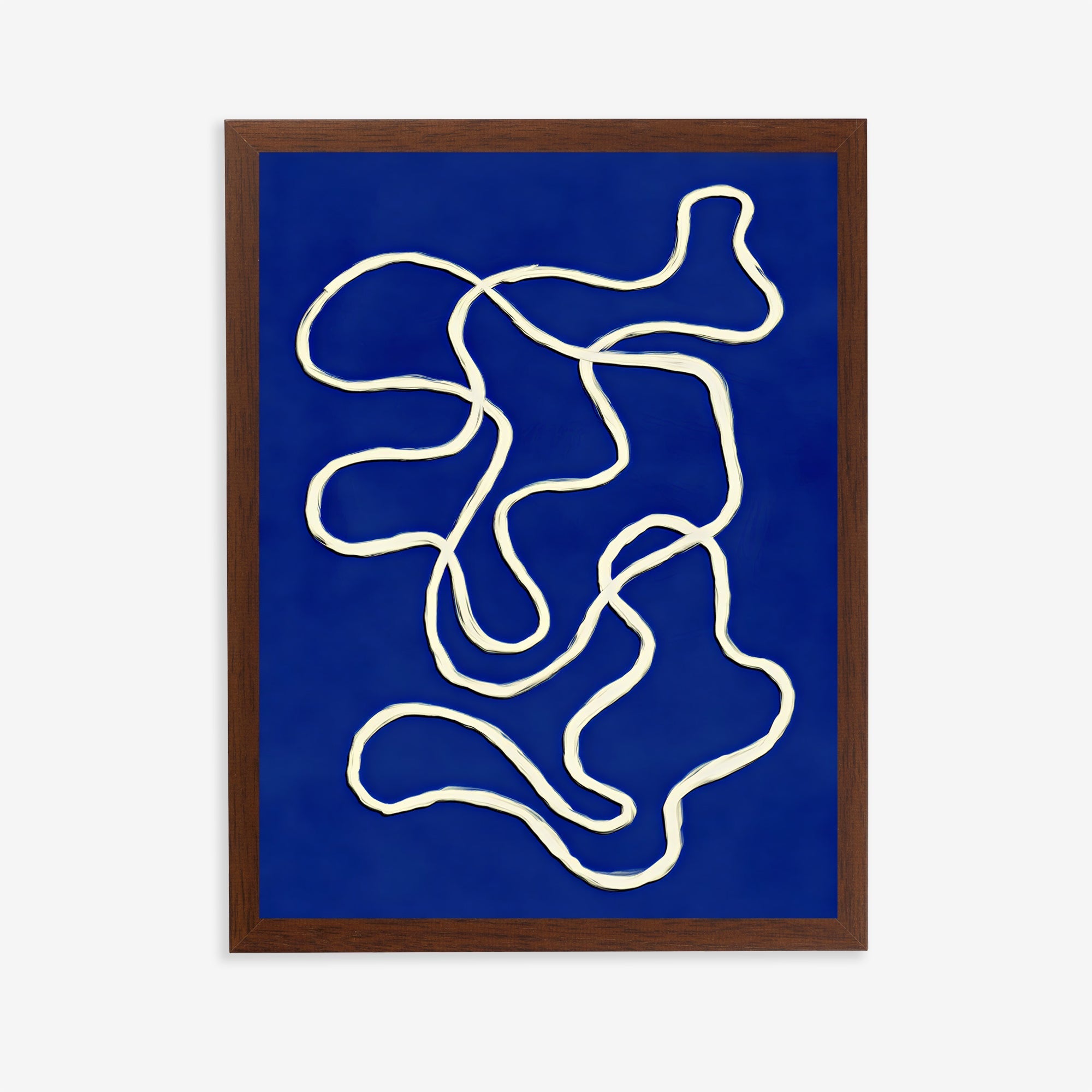 Blue abstract wall art print