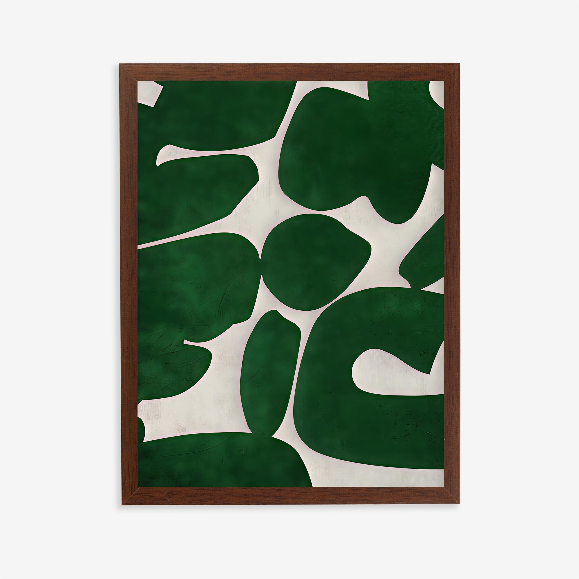 Green abstract wall art print