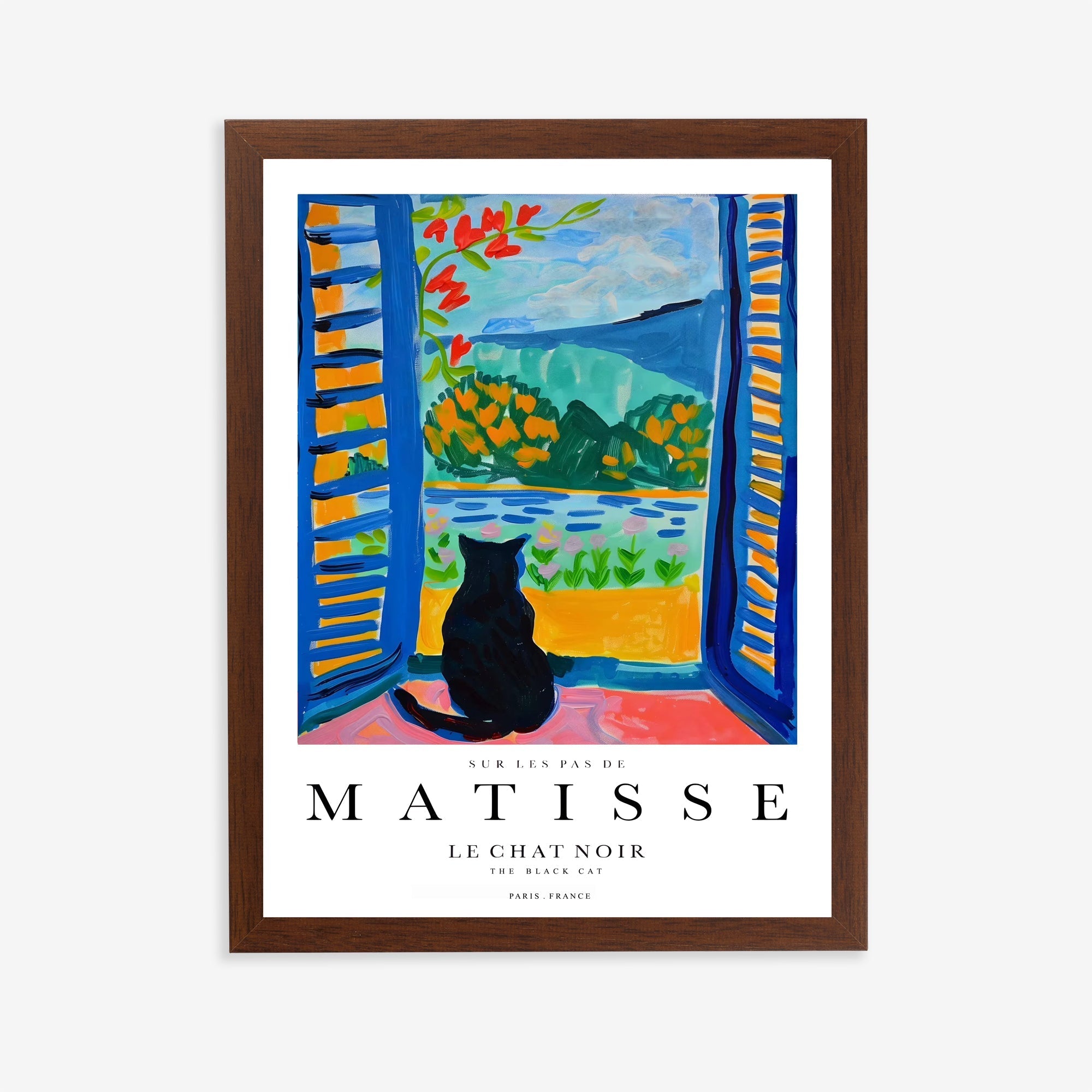 Matisse Inspired Cat Art Print