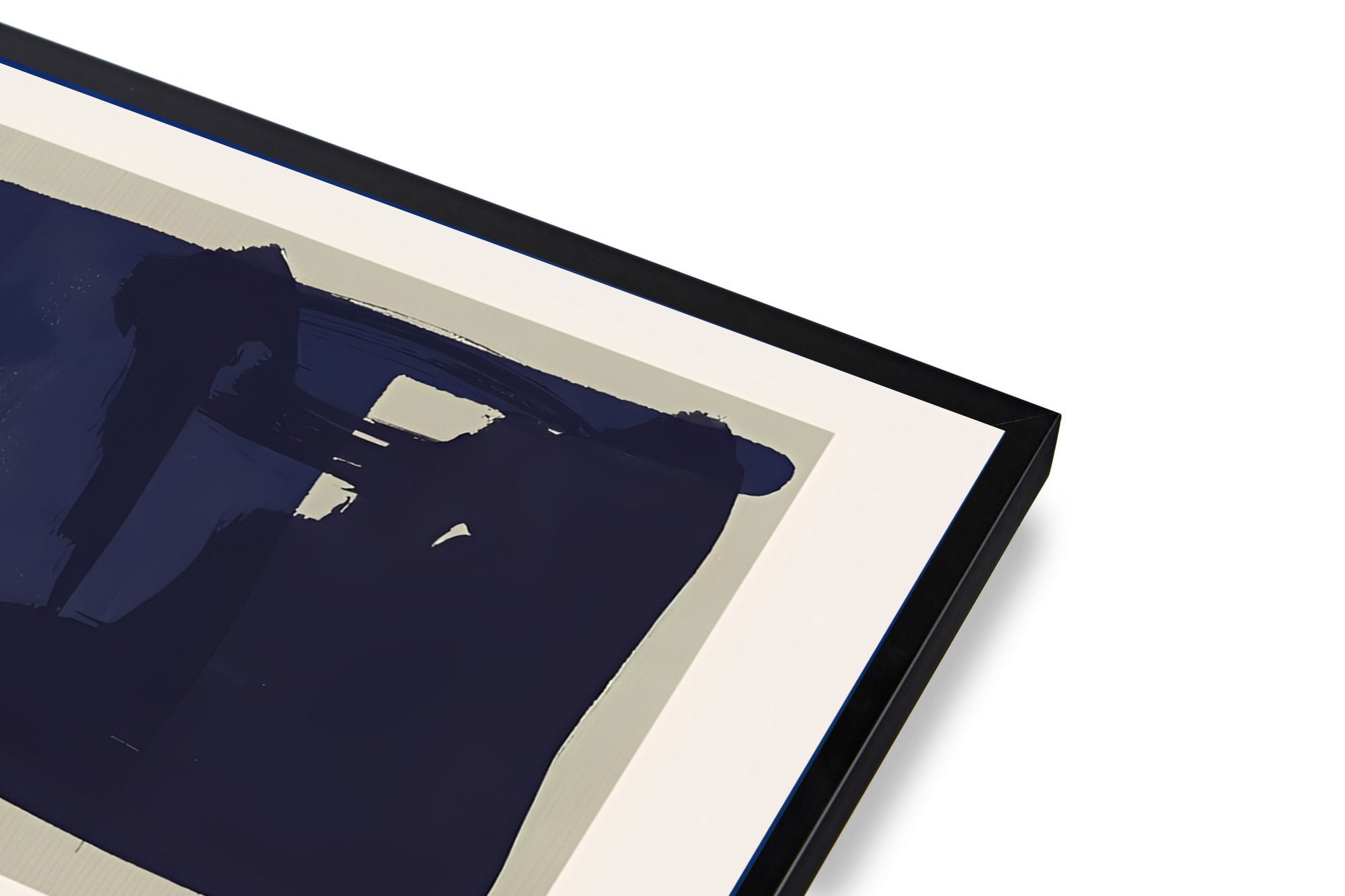 Minimalist Navy Blue Abstract Wall Art Print