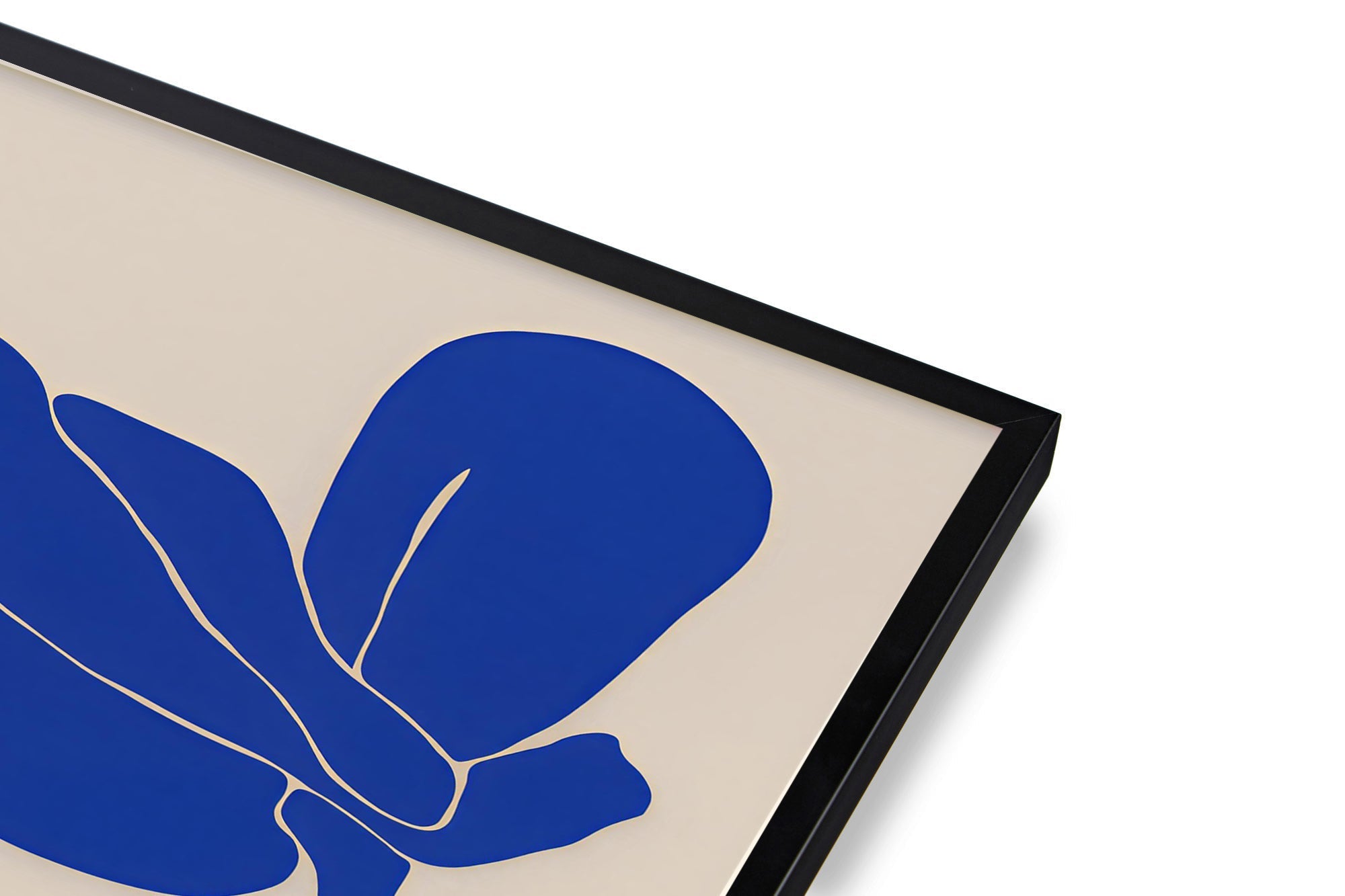 Blue Abstract Figure Wall Art Print