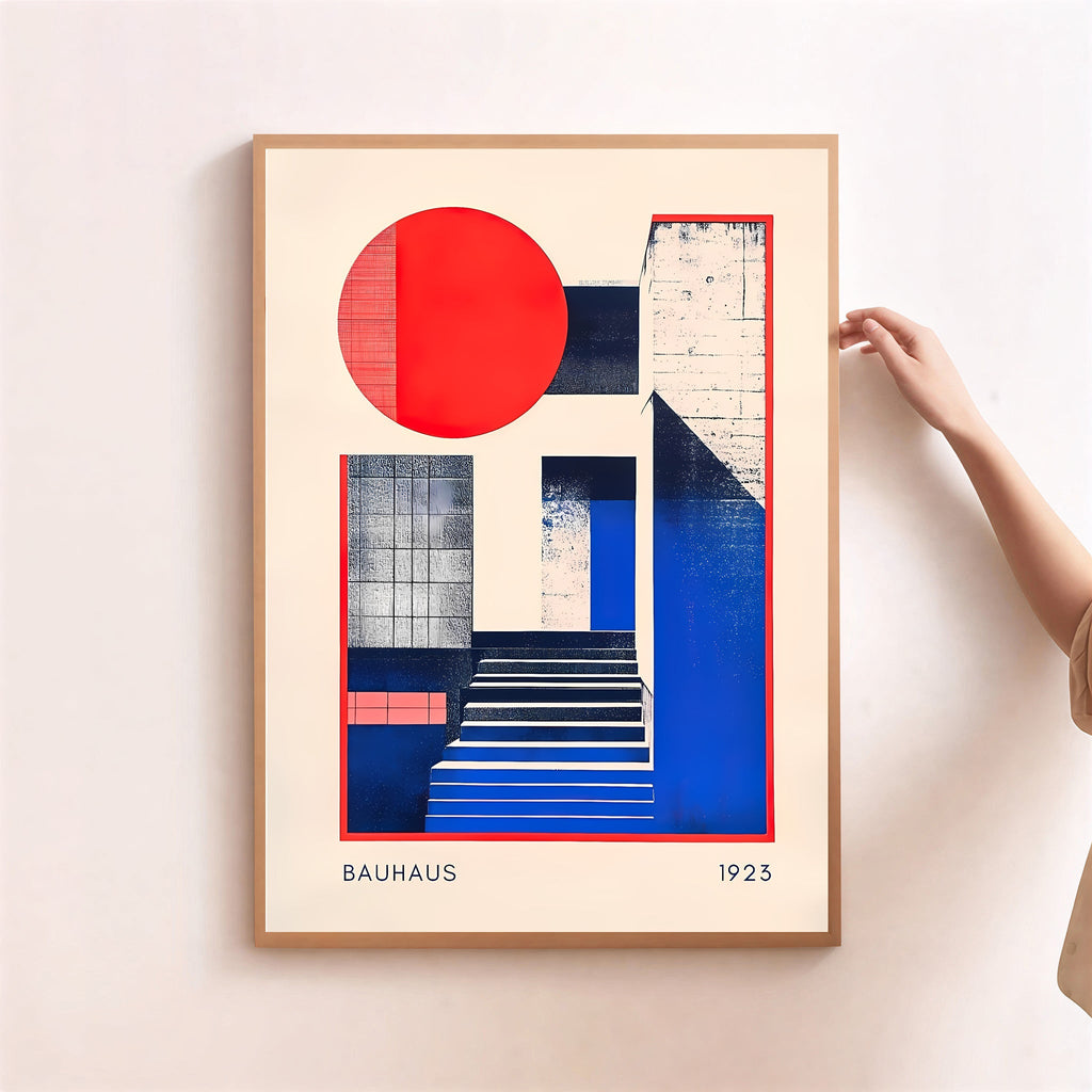 Abstract bauhaus wall art print from 1920s