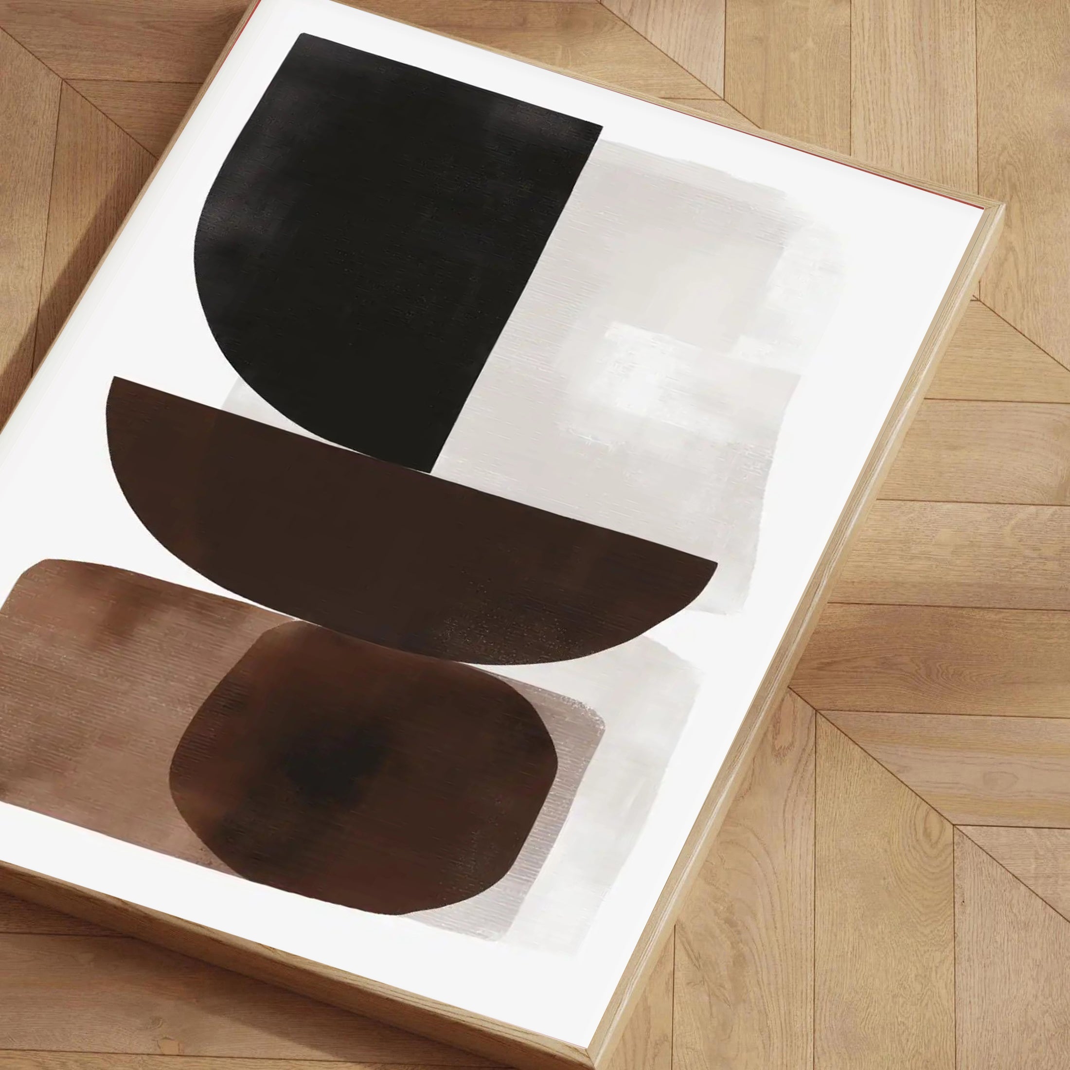 Abstract wall art in neutral tones