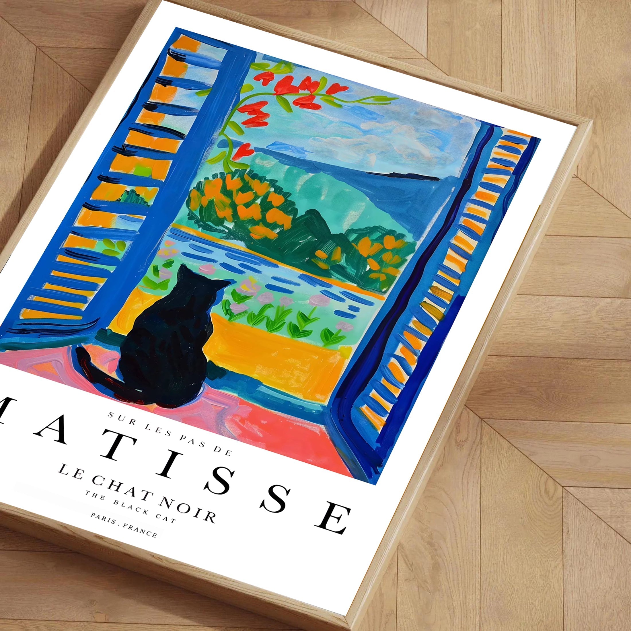 Matisse Inspired Cat Art Print