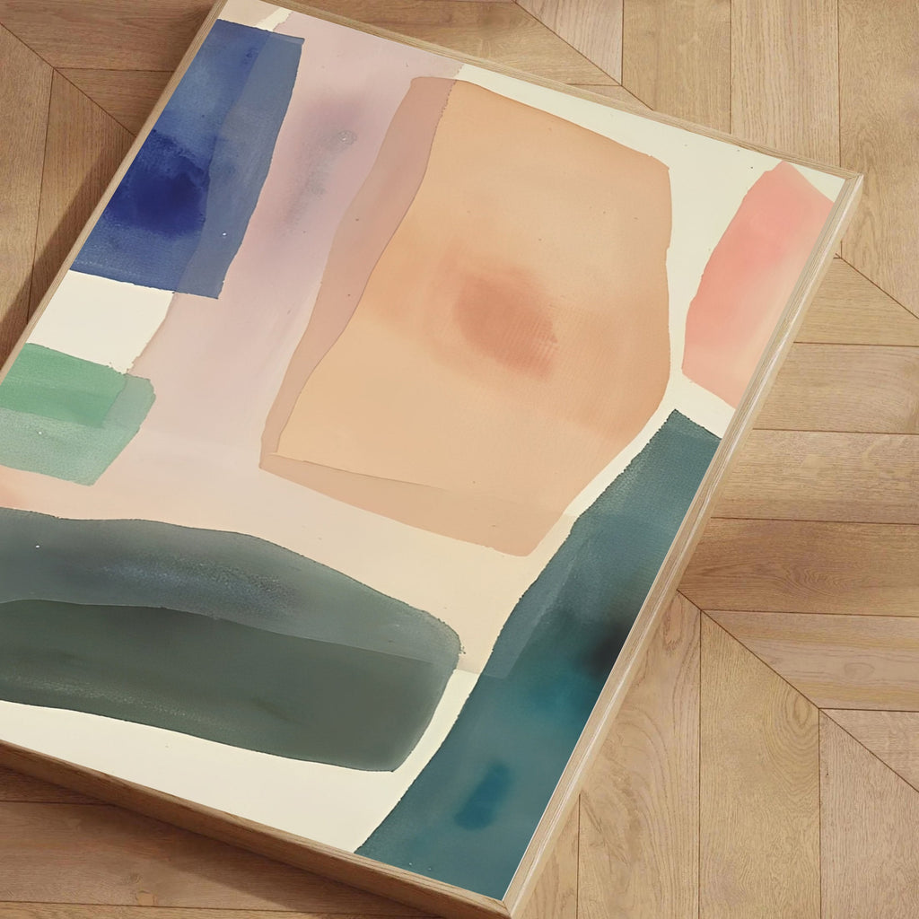 Modern Abstract Pastel Wall Art Print