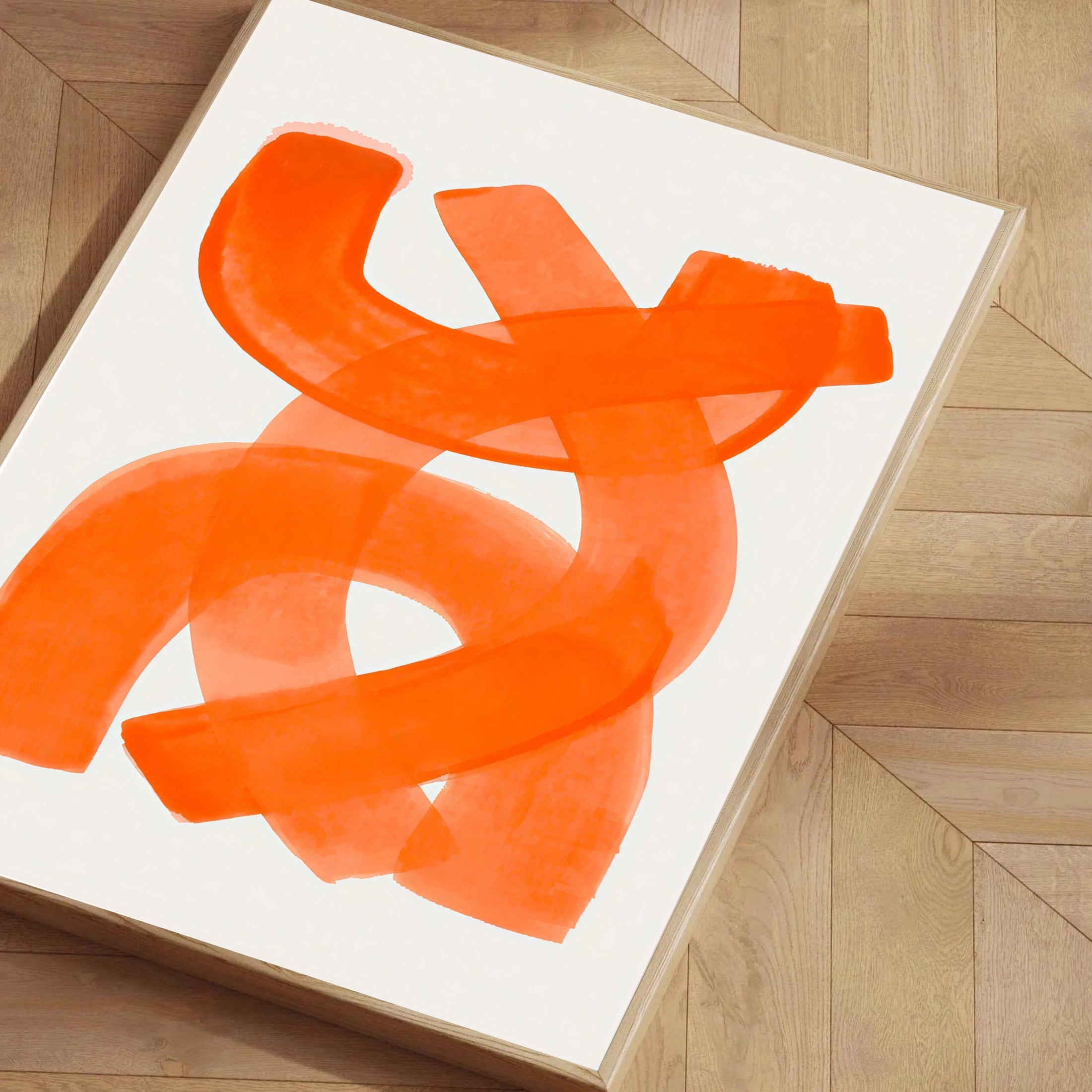 Orange Minimalist Abstract Wall Art Print