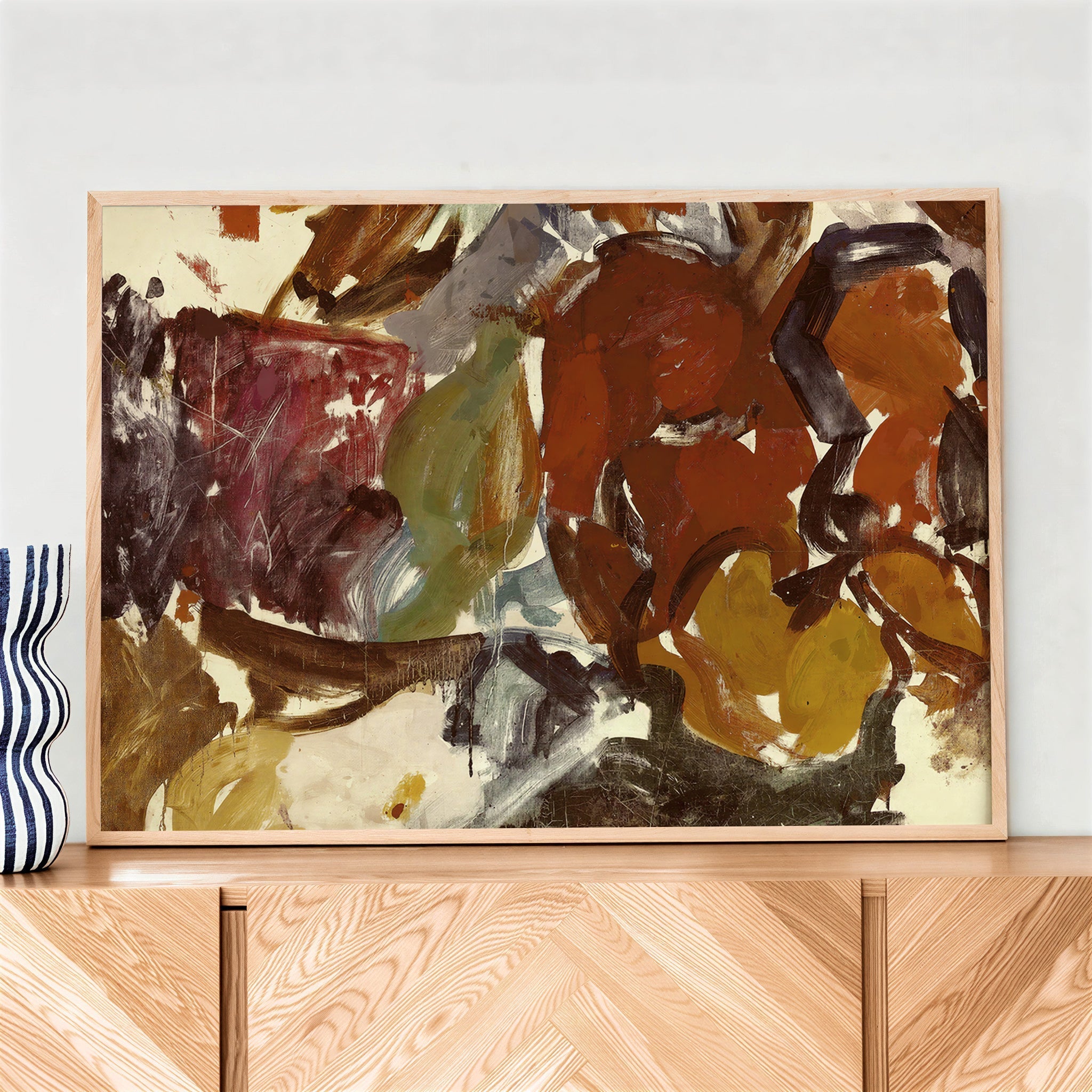 Warm Earthy Abstract Art Print
