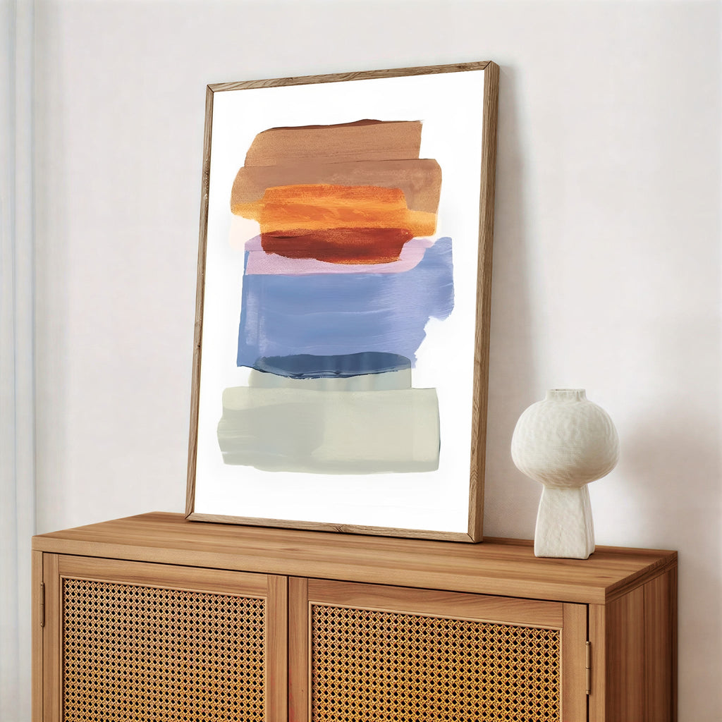 Abstract color block wall art print