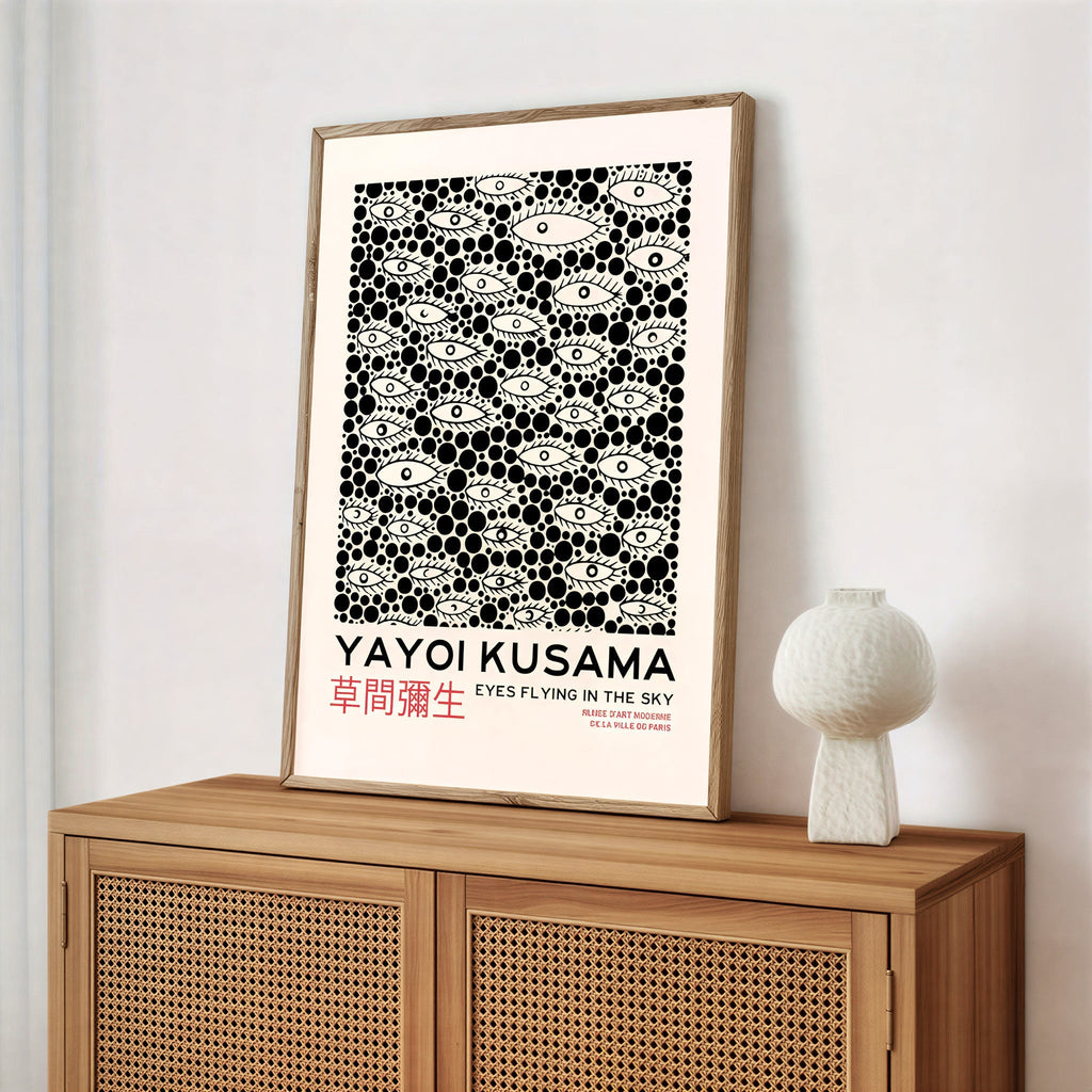 Yayoi-Kusama Inspired Poster Dots and Eyes