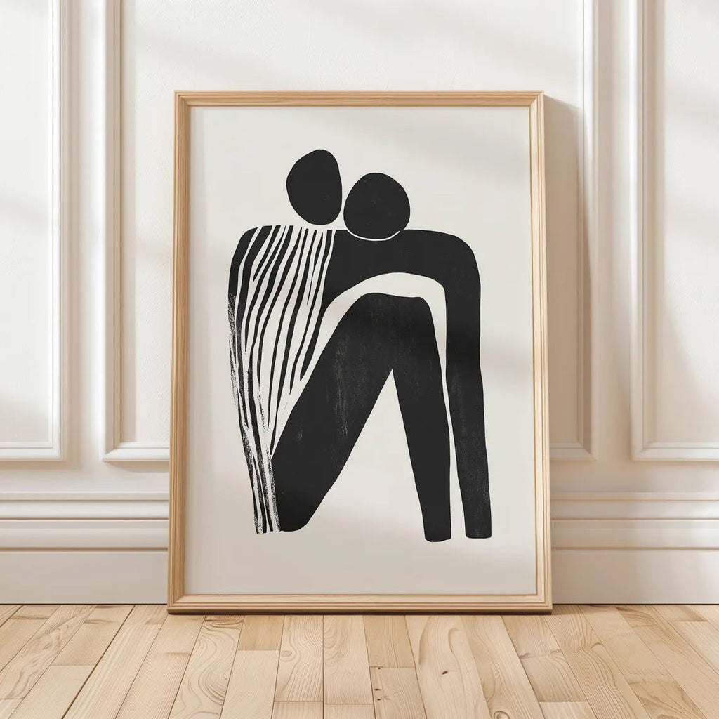 Minimalist Abstract Figure Wall Art Print