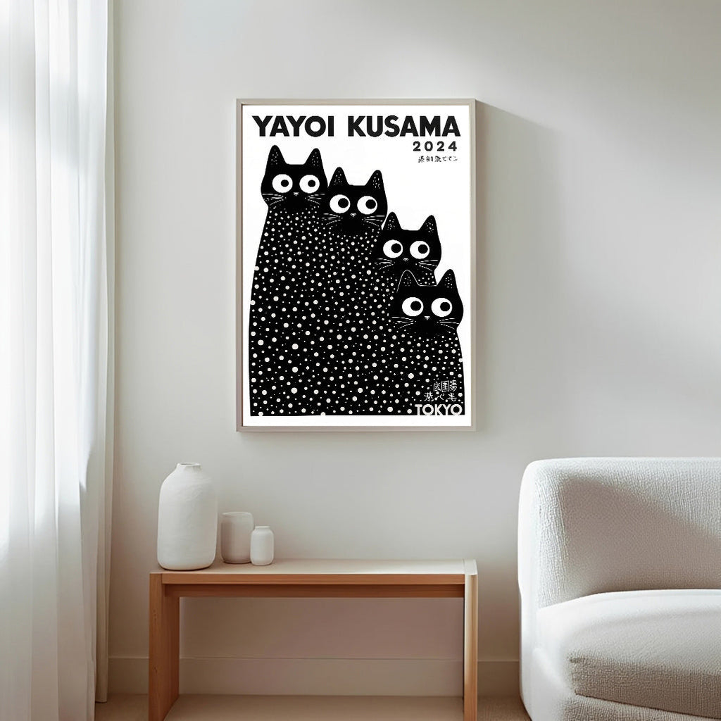 Yayoi Kusama Cats Prints Yayoi Kusama Cats Print