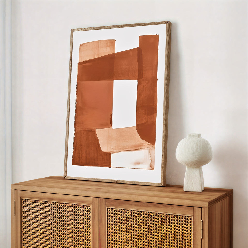 Abstract earth tone wall art print