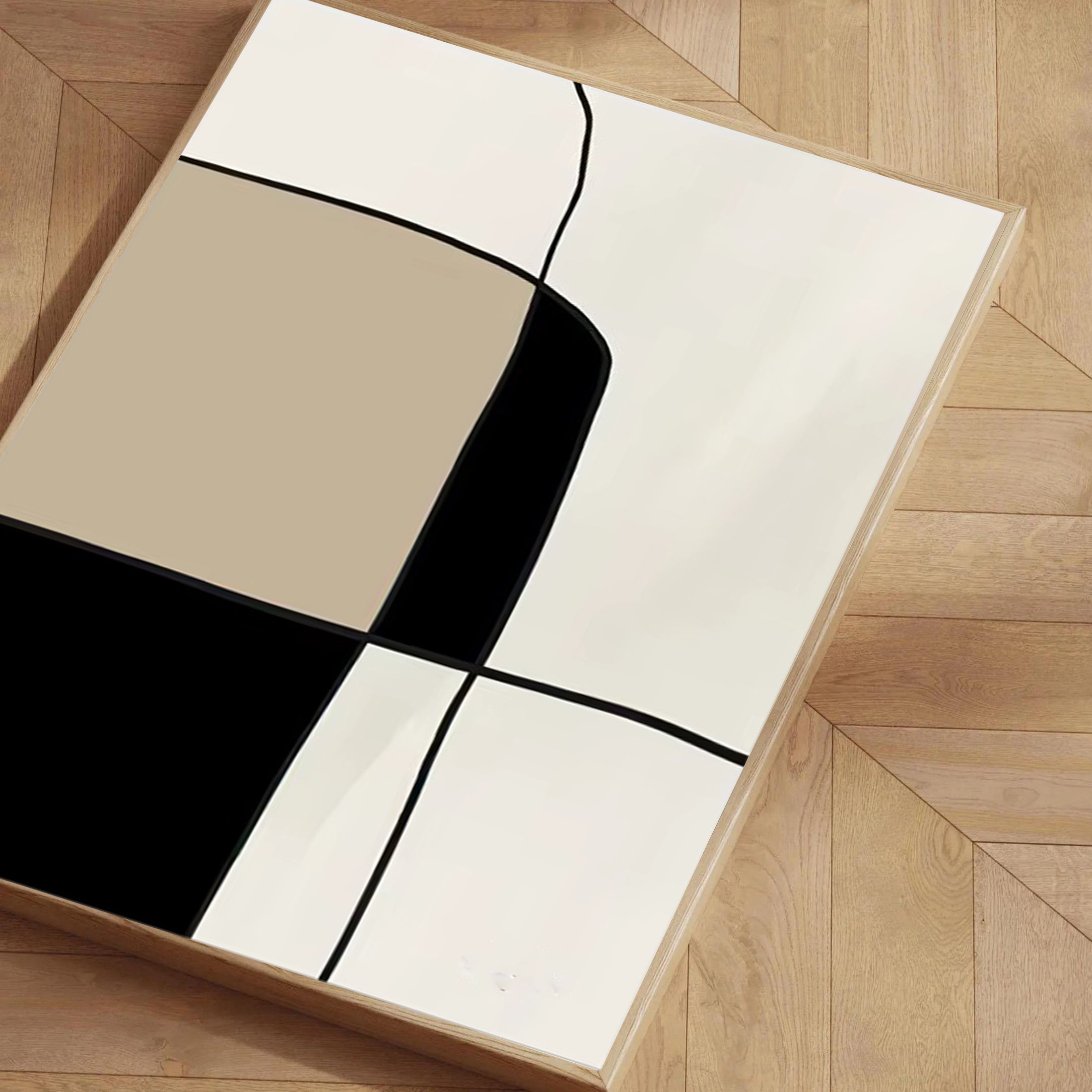 Neutral abstract wall art print