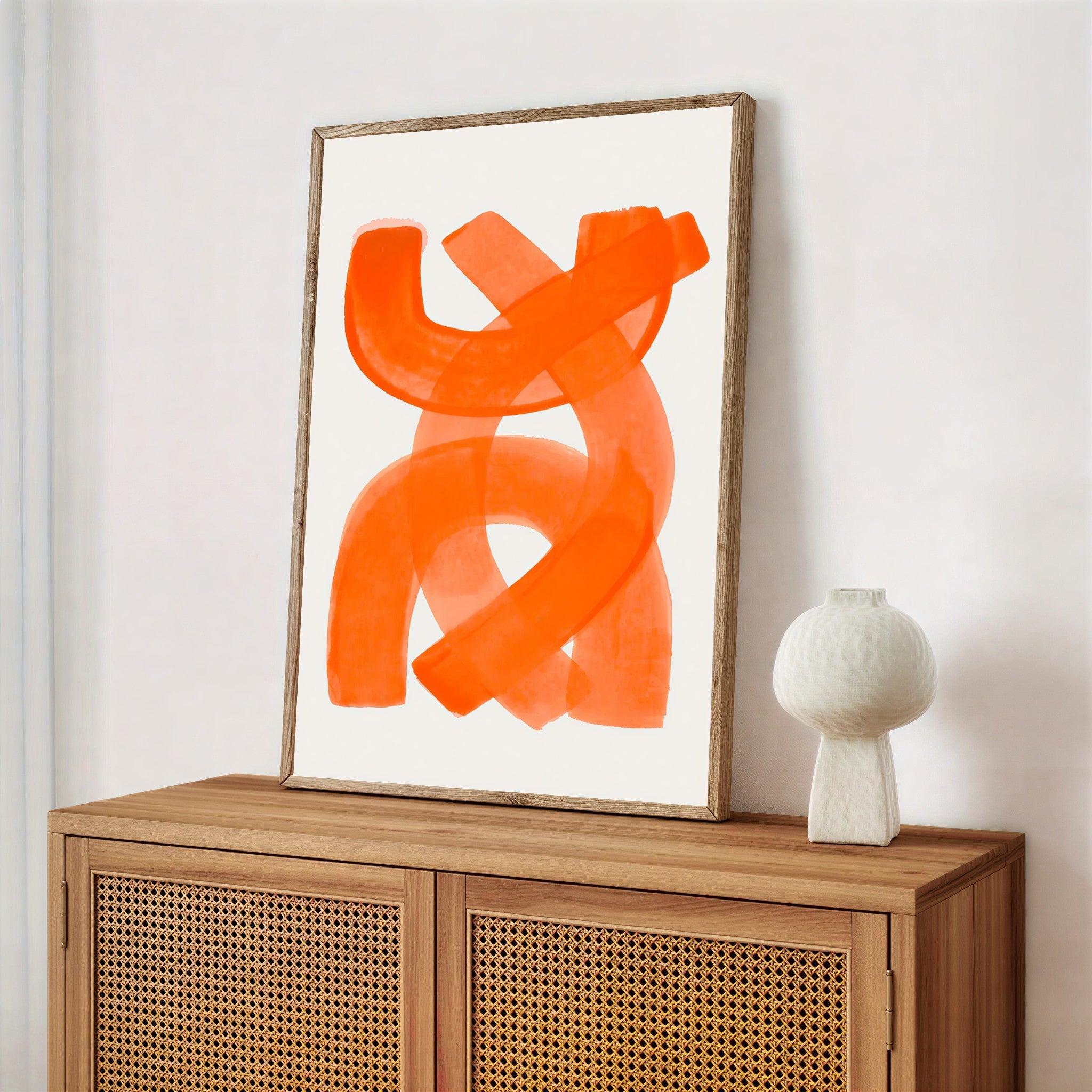 Orange Minimalist Abstract Wall Art Print