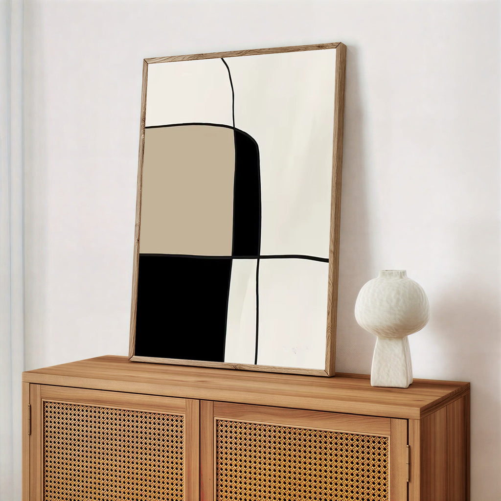 Neutral abstract wall art print