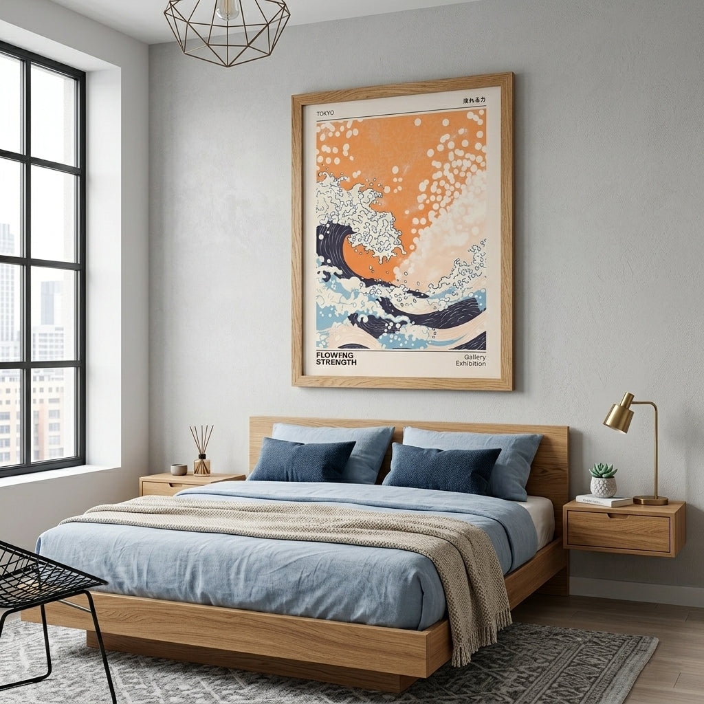Japanese Wave Print – Tokyo Gallery Exhibition Wave Poster