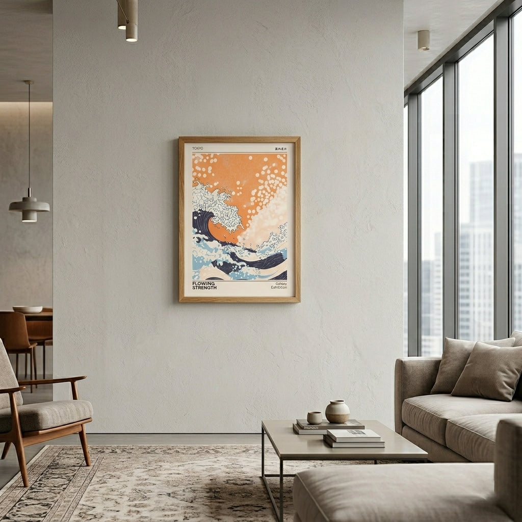 Japanese Wave Print – Tokyo Gallery Exhibition Wave Poster