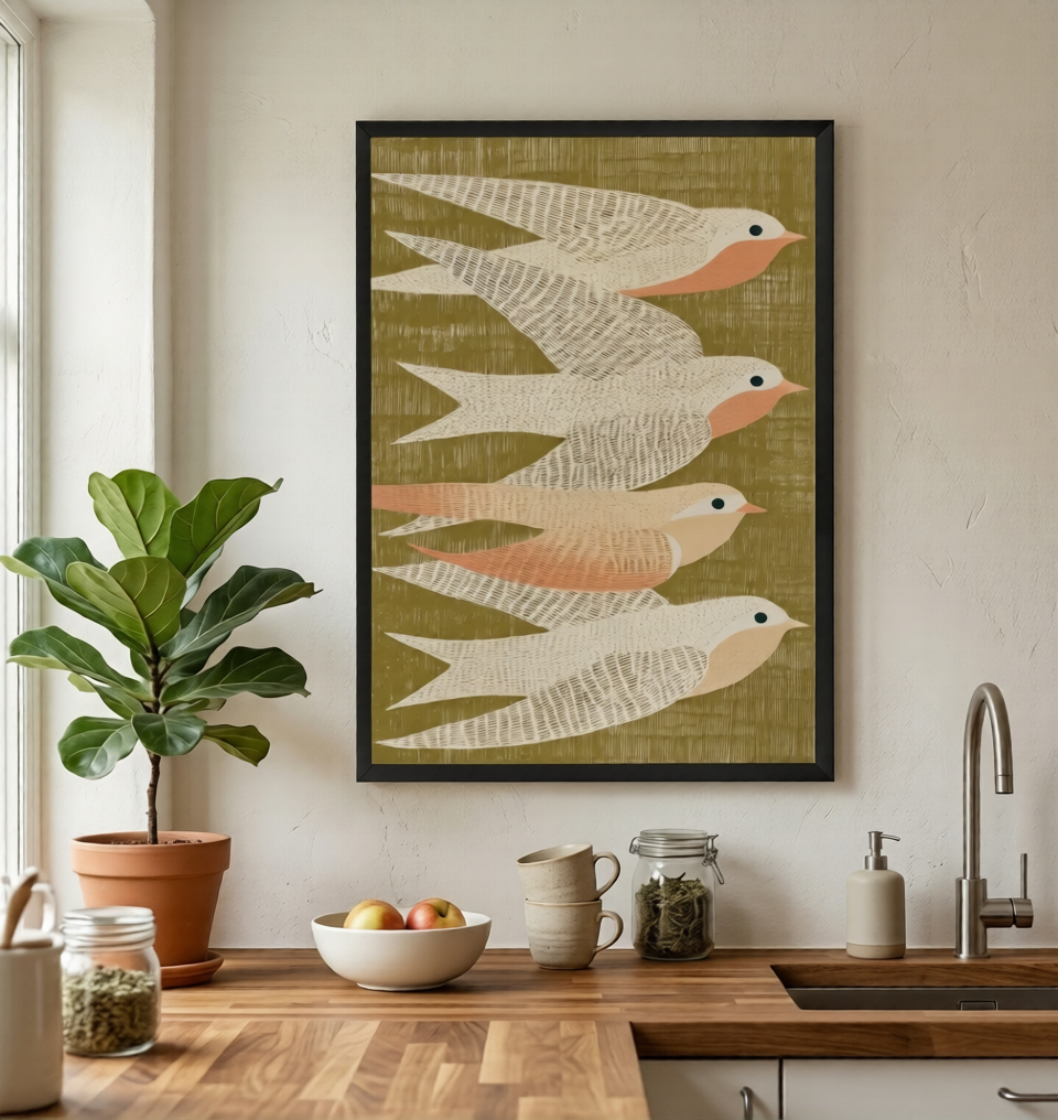 Scandinavian Bird Print