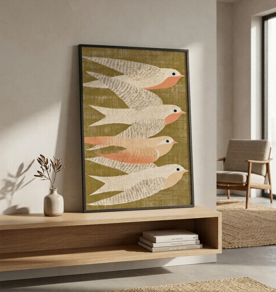 Scandinavian Bird Print