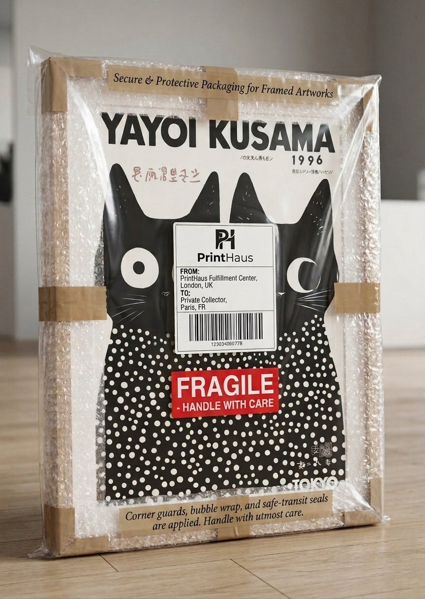 Yayoi Kusama Cat Print Poster (1996) – Polka Dot Art Wall Decor