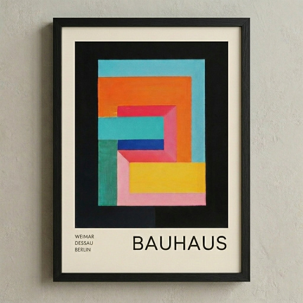 Bauhaus Geometric Abstract Art Print