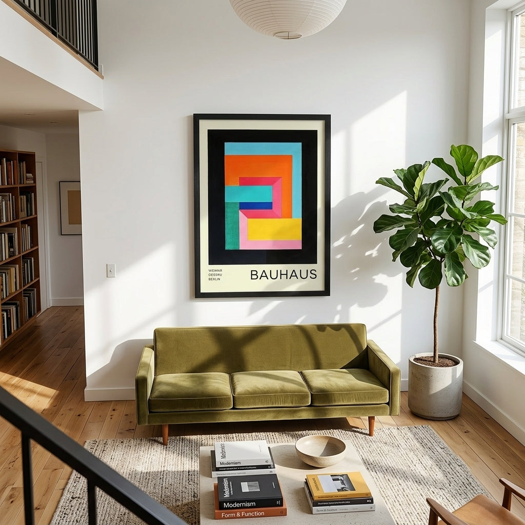 Bauhaus Geometric Abstract Art Print