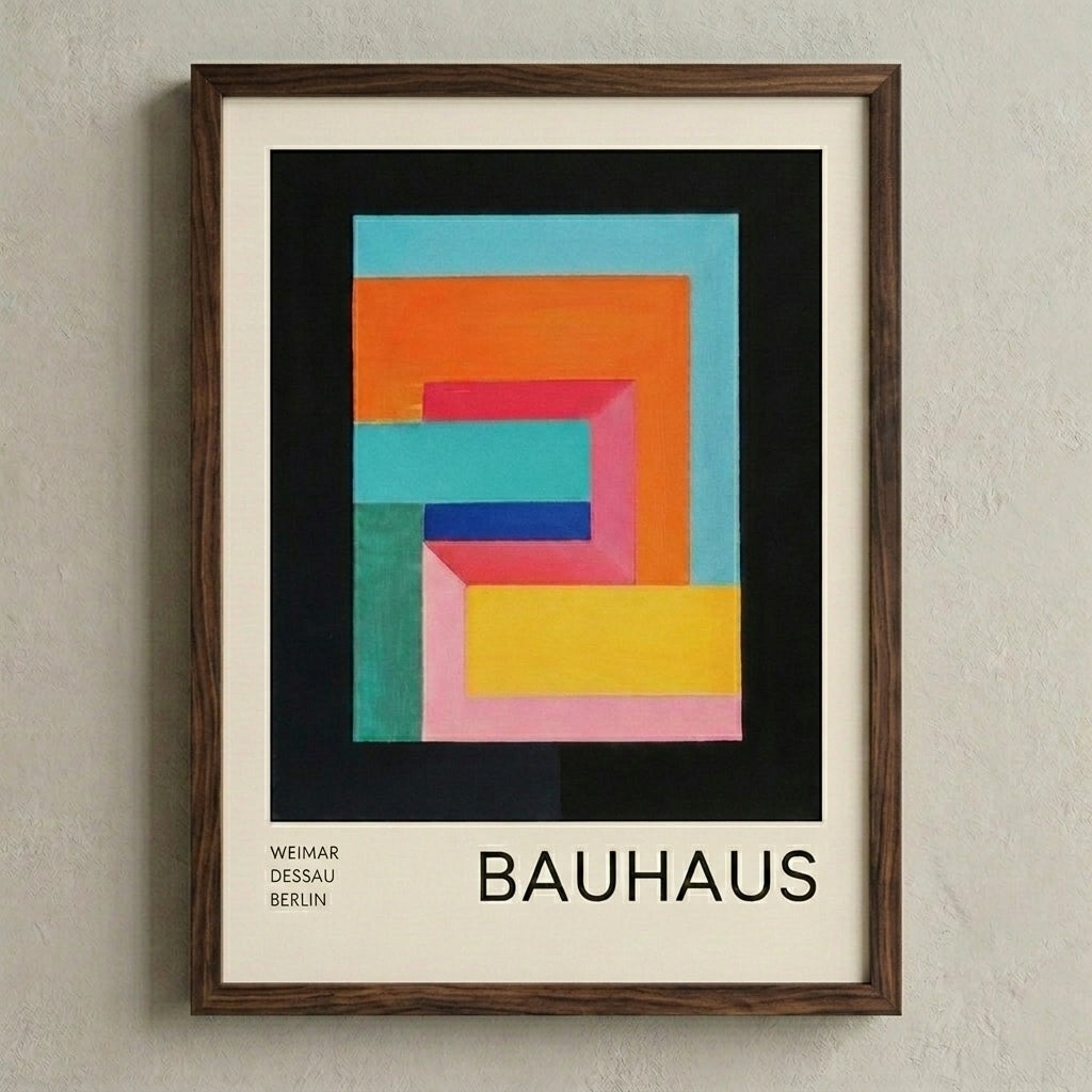 Bauhaus Geometric Abstract Art Print
