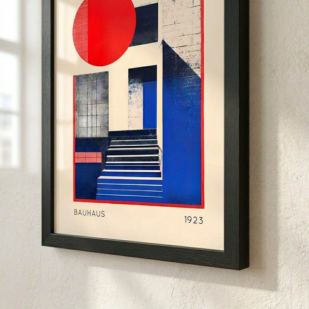 Abstract bauhaus wall art print from 1920s
