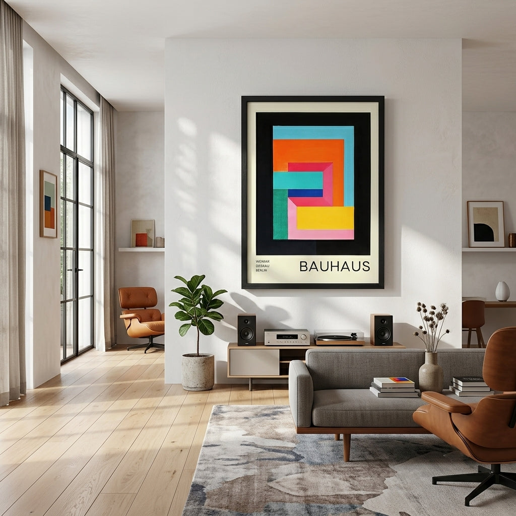 Bauhaus Geometric Abstract Art Print