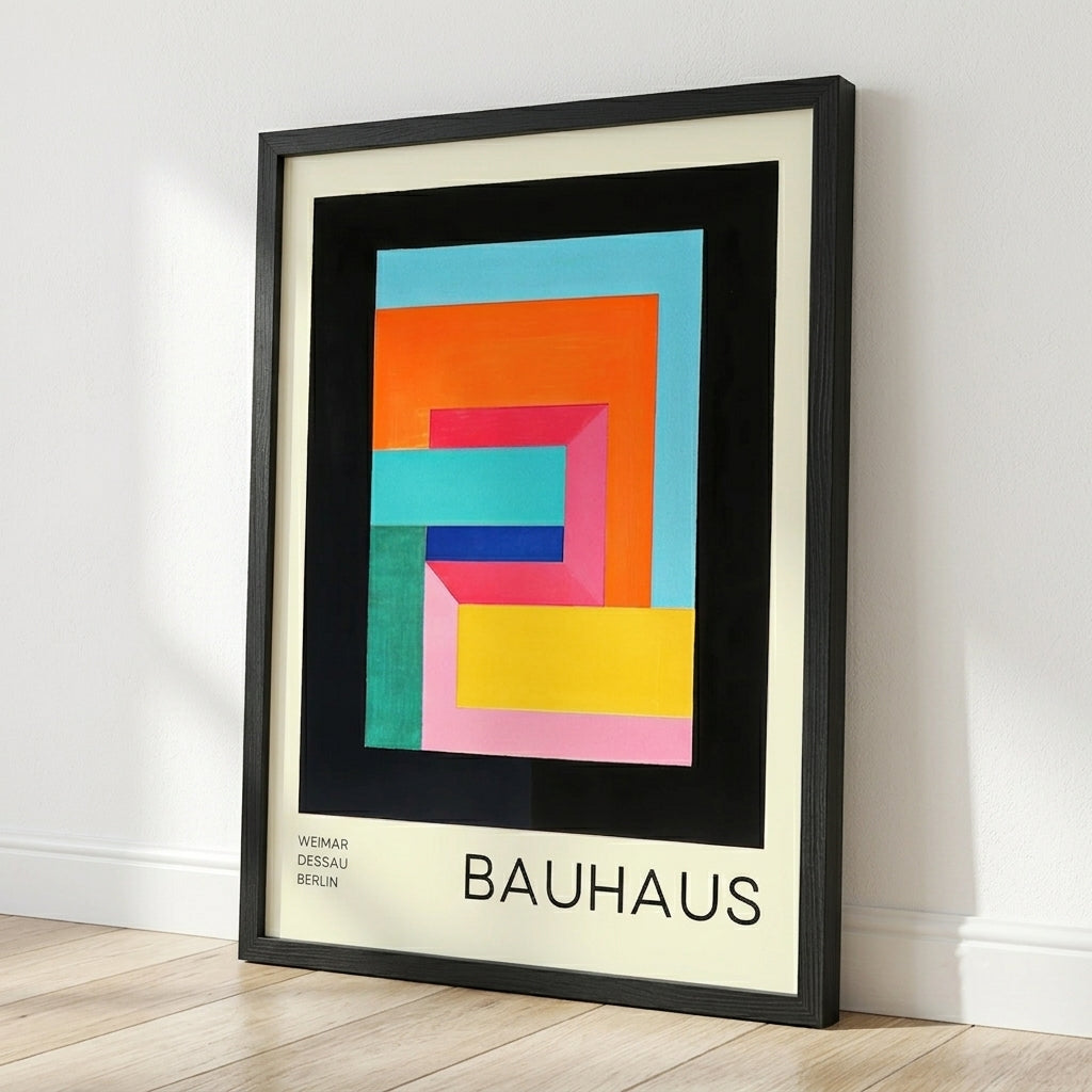 Bauhaus Geometric Abstract Art Print