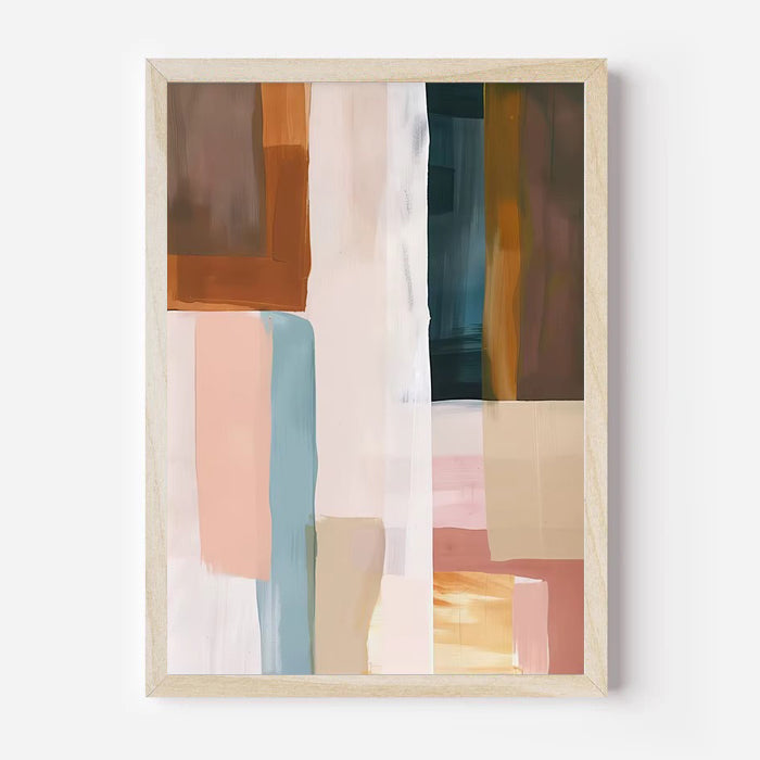 Modern neutral abstract wall art print