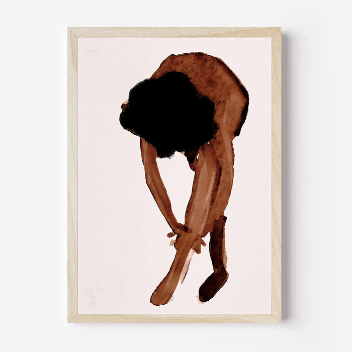Abstract watercolor figure wall art print