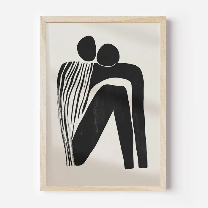 Minimalist Abstract Figure Wall Art Print