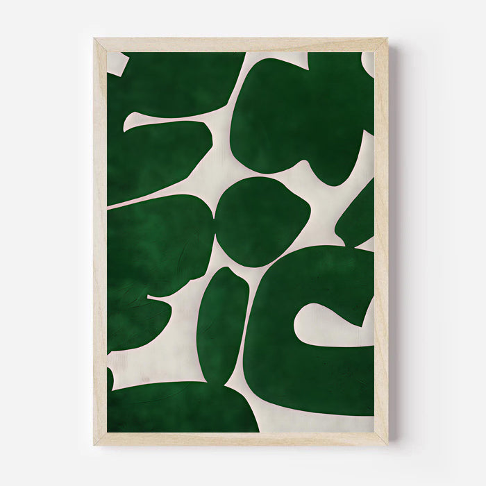 Green abstract wall art print