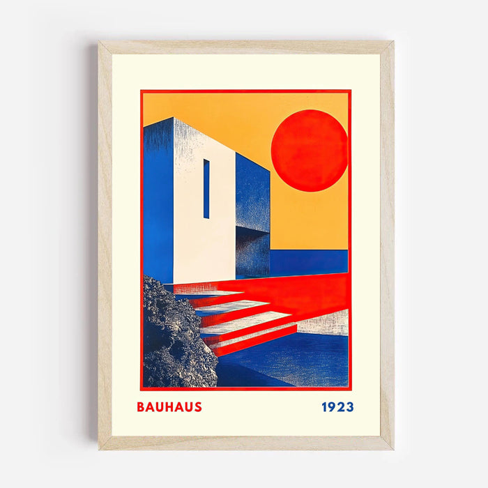 Bauhaus 1923 Geometric Architecture Poster
