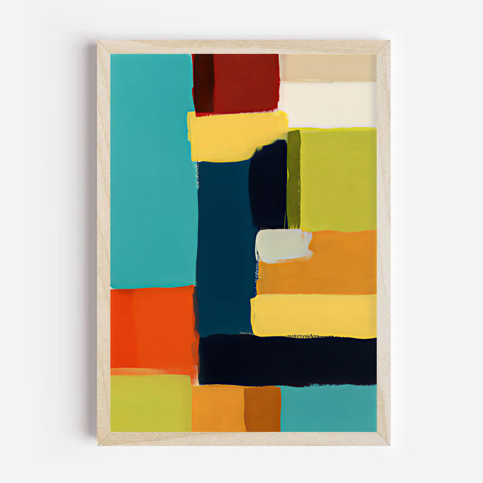 Mid century modern geometric art print