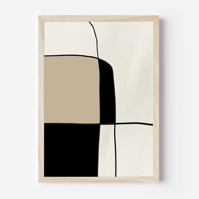 Neutral abstract wall art print
