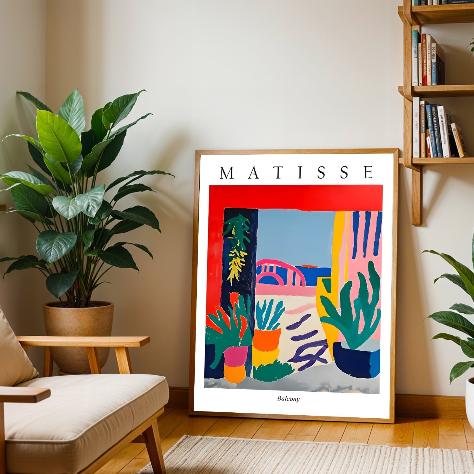 Henri matisse inspired interior plant artwork