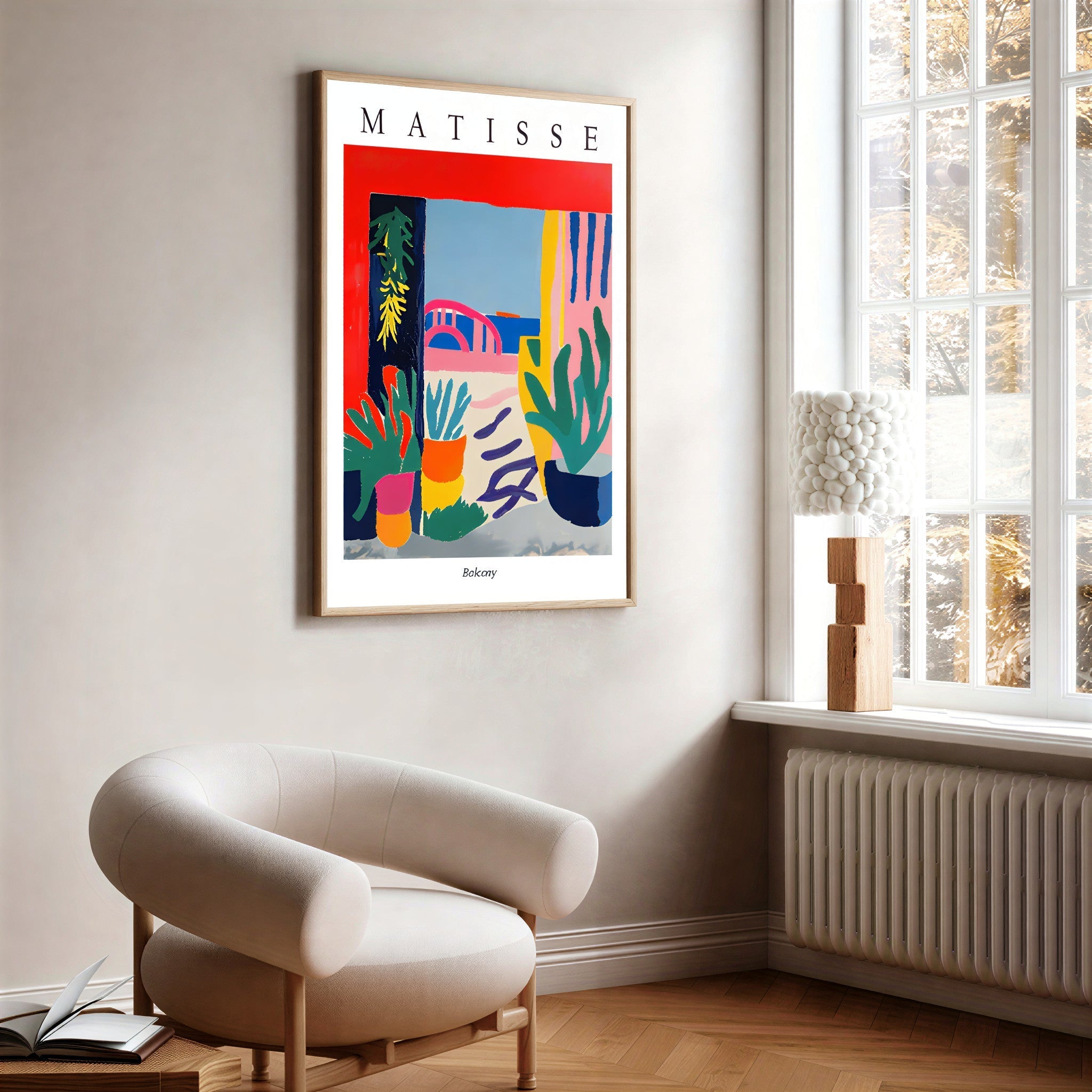 Henri matisse inspired interior plant artwork