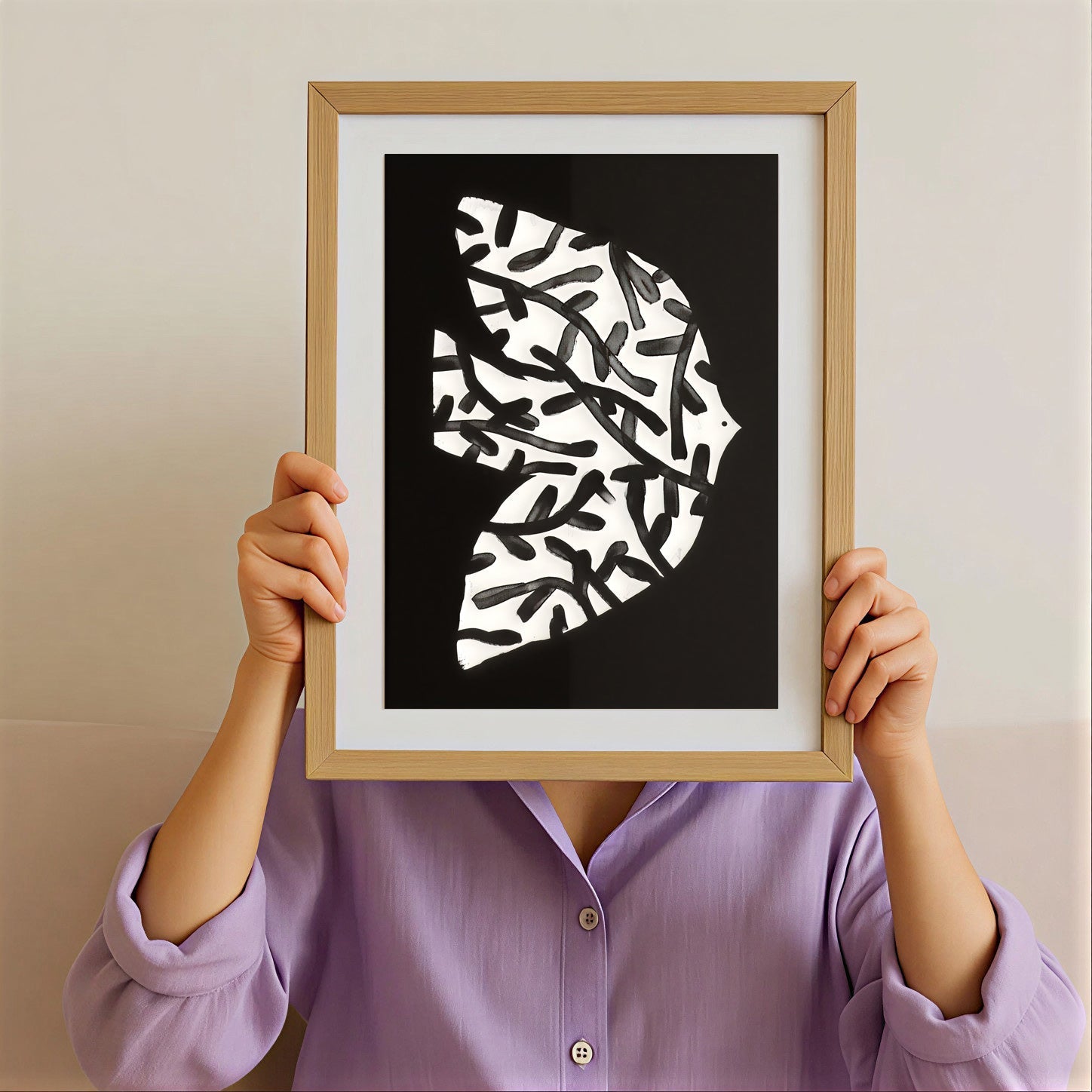 Abstract Black and White Wall Art Print