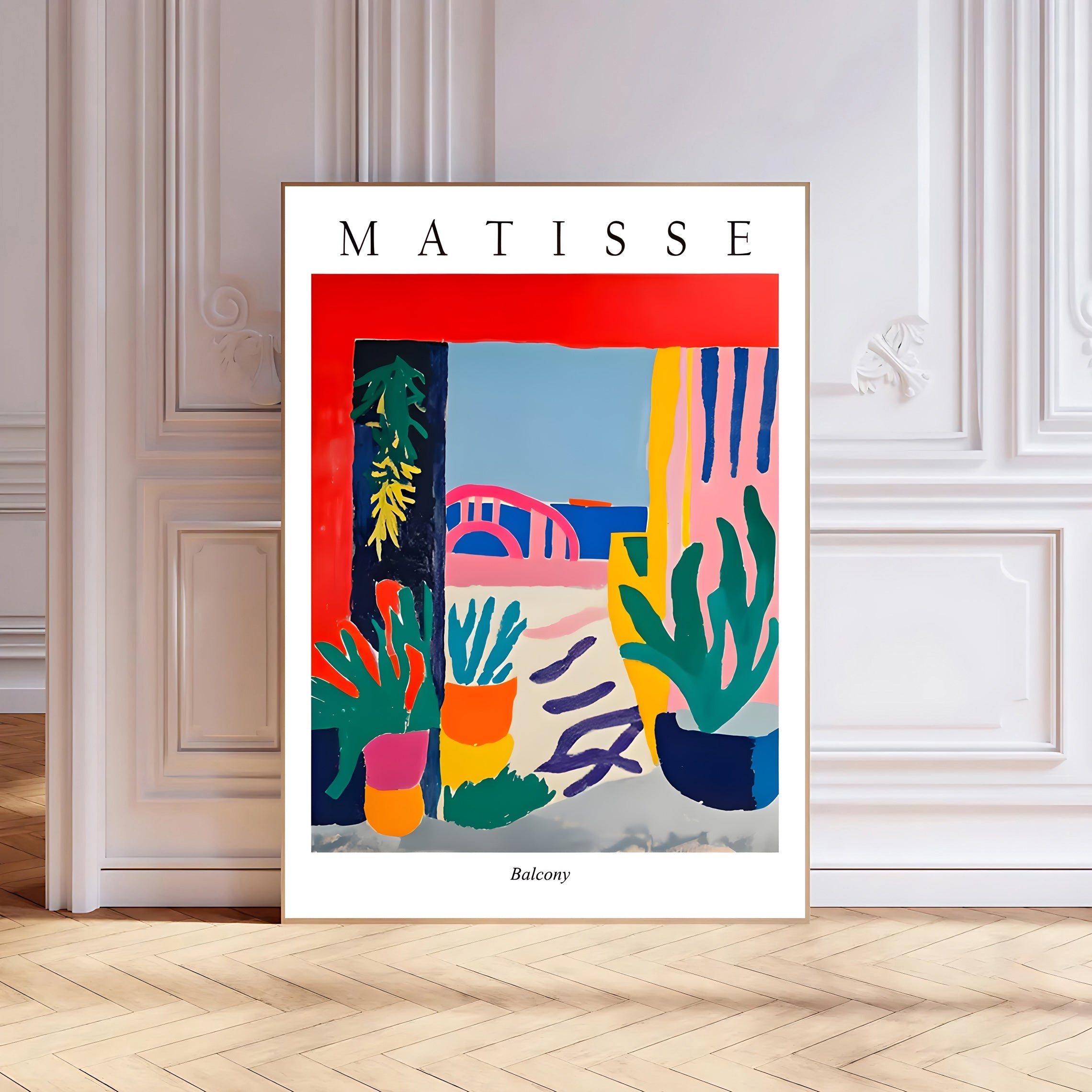 Henri matisse inspired interior plant artwork