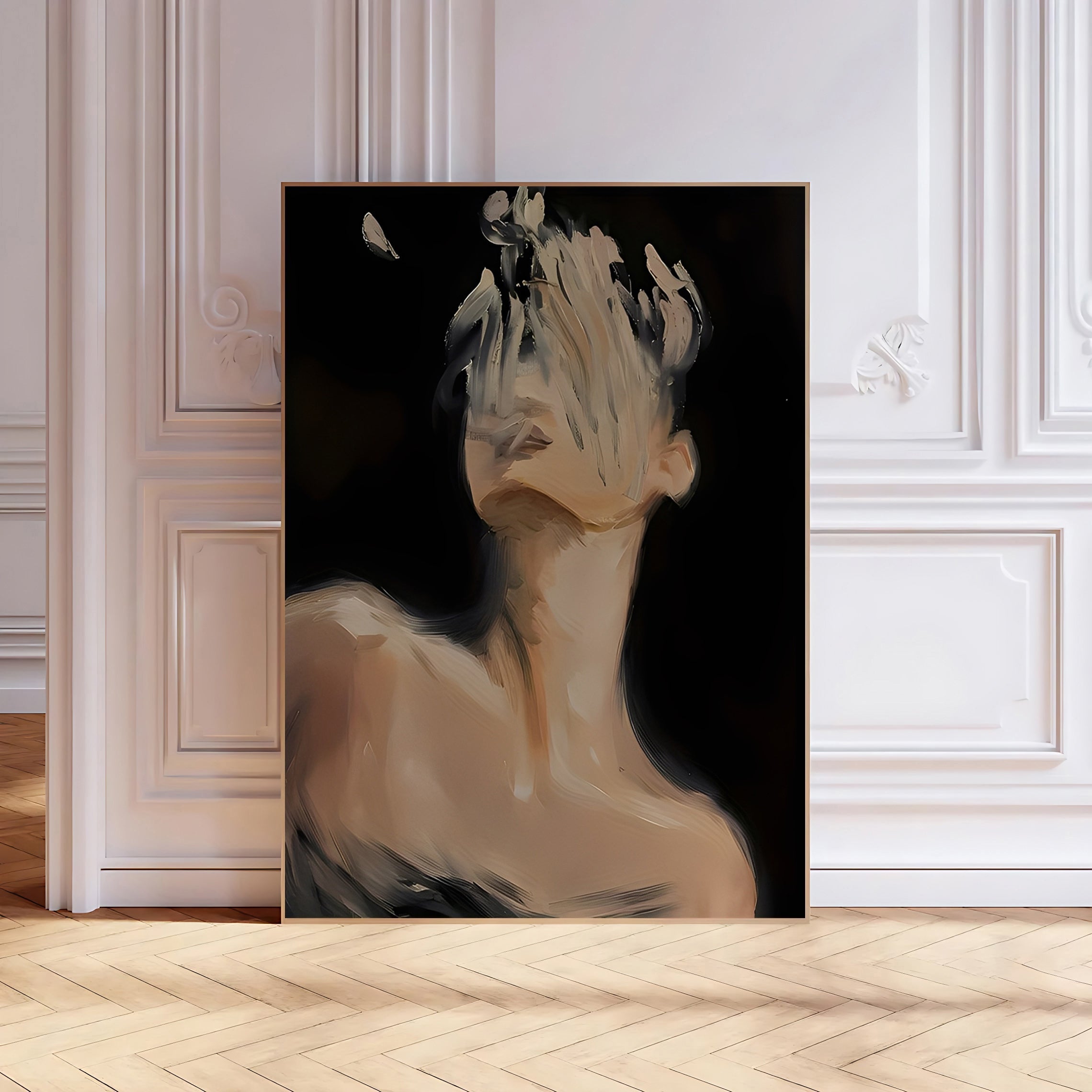 Faceless Abstract Portrait Wall Art Print