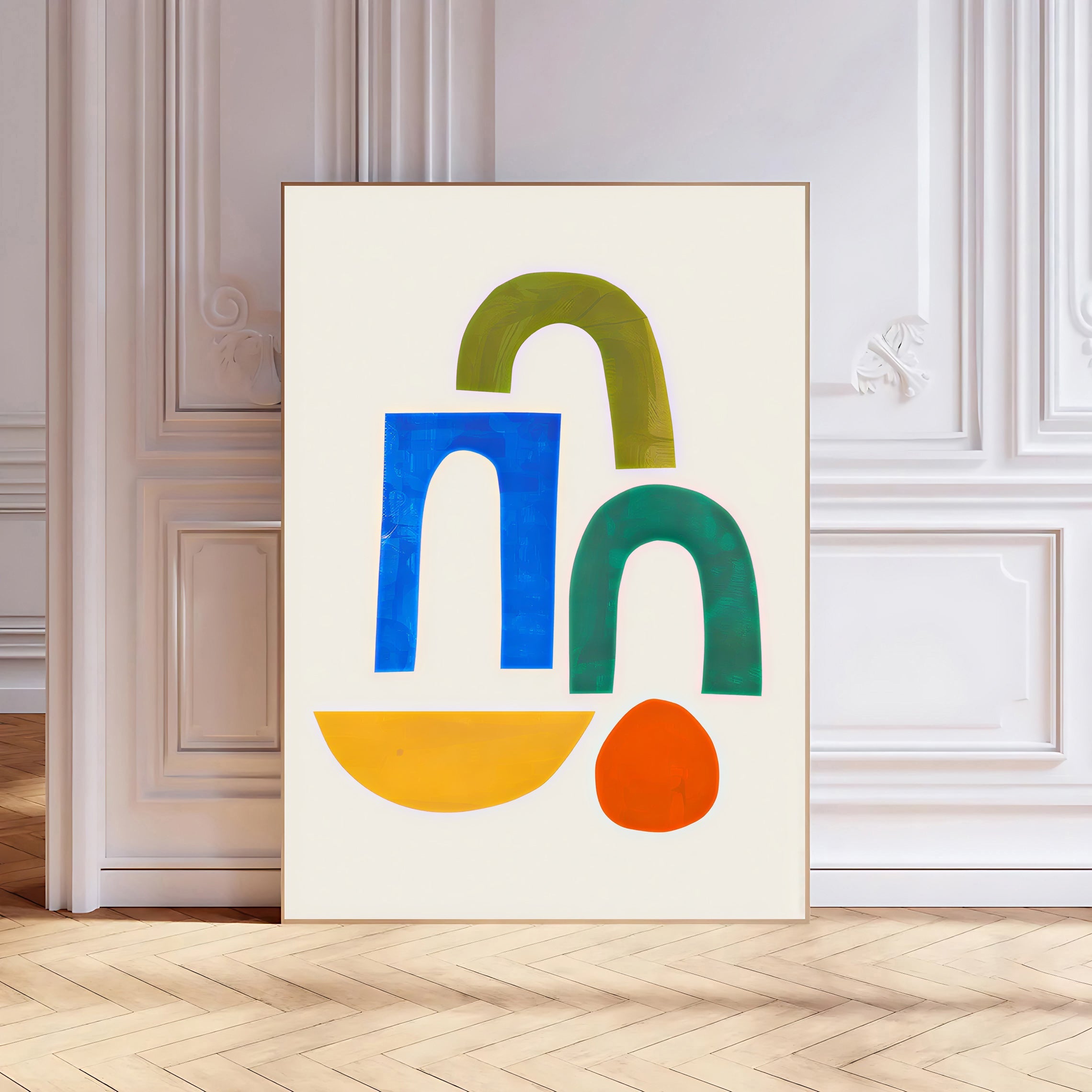 Colorful Minimalist Abstract Wall Art Print