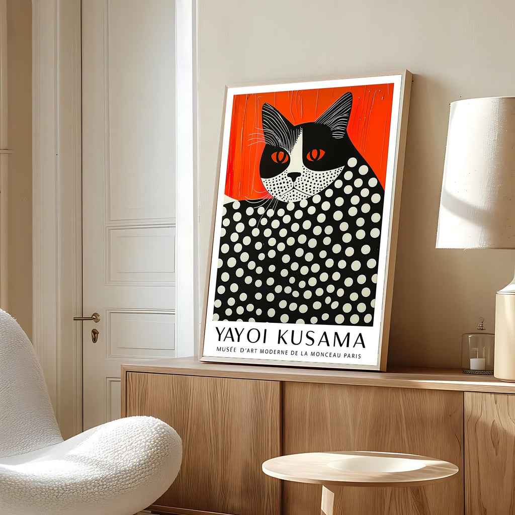 Ploka Dot Cat Print