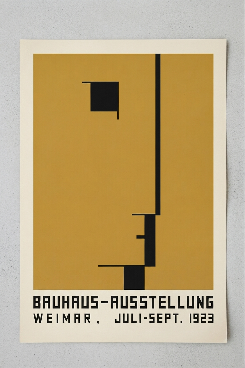 Minimalist geometric Bauhaus exhibition art print