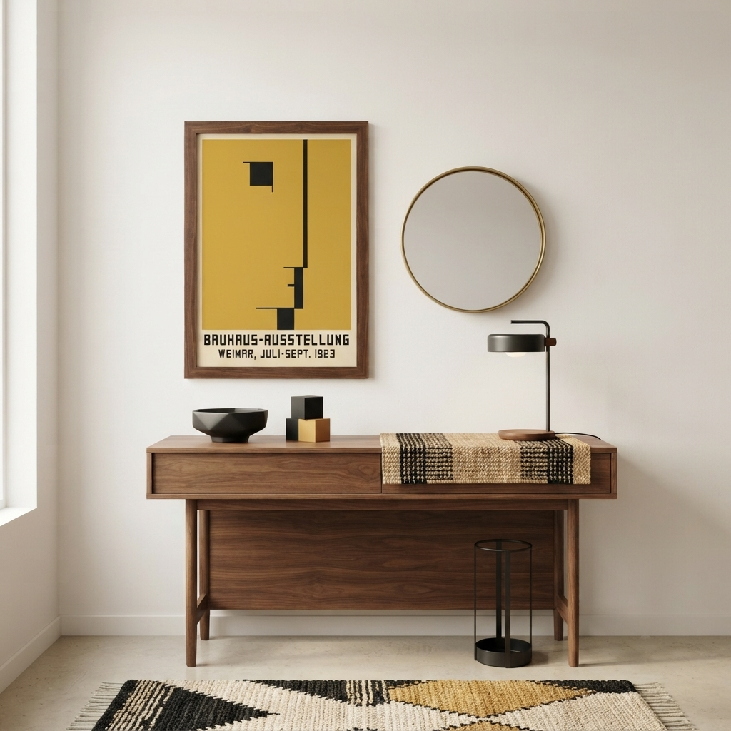 Minimalist geometric Bauhaus exhibition art print
